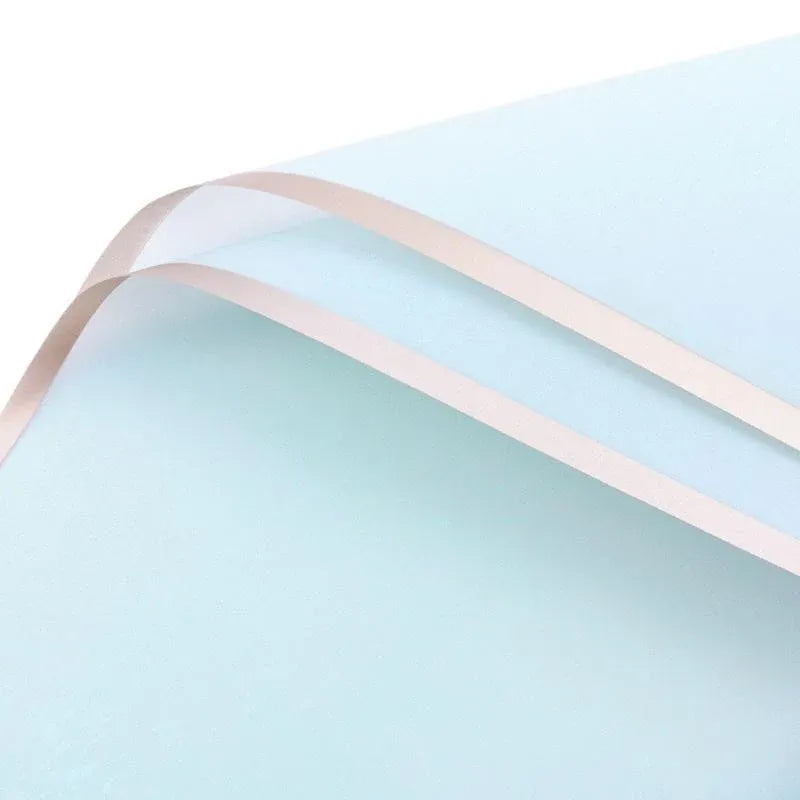 100PCS Waterproof Flower Gift Wrapping Paper Florist Bouquet Craft Packaging - Blue